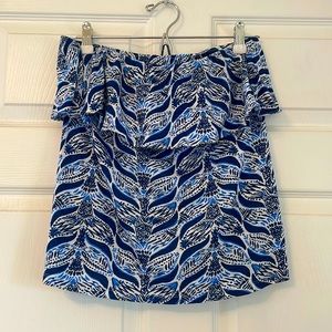 Lilly Pulitzer Strapless Blue Top